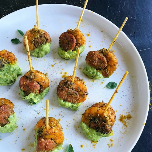 Prawn Avocado Lollipops
