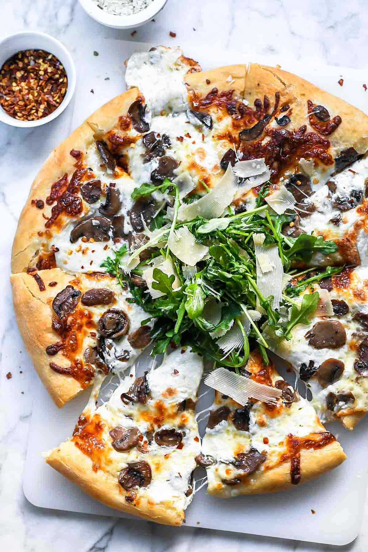 Mushroom, Ricotta, Pumpkin Seeds, Chili & Truffle Glaze (Ve)