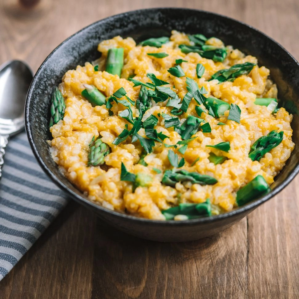 Vegetable Risotto With Chive Oil (V)