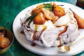 Spiced-Pear Mini Pavlovas