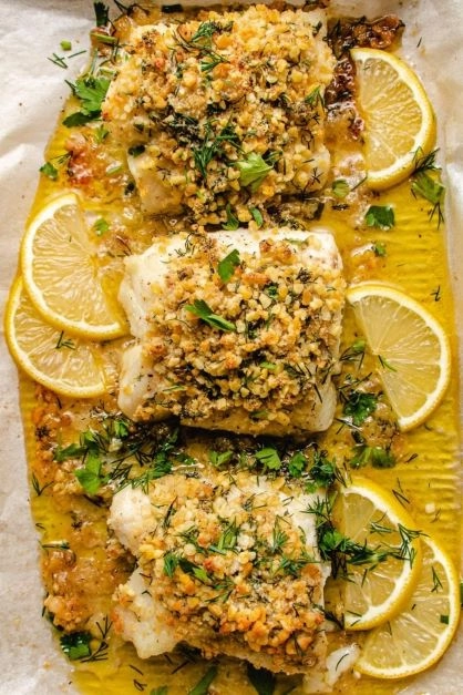 Nut-Crusted Cod Fillet