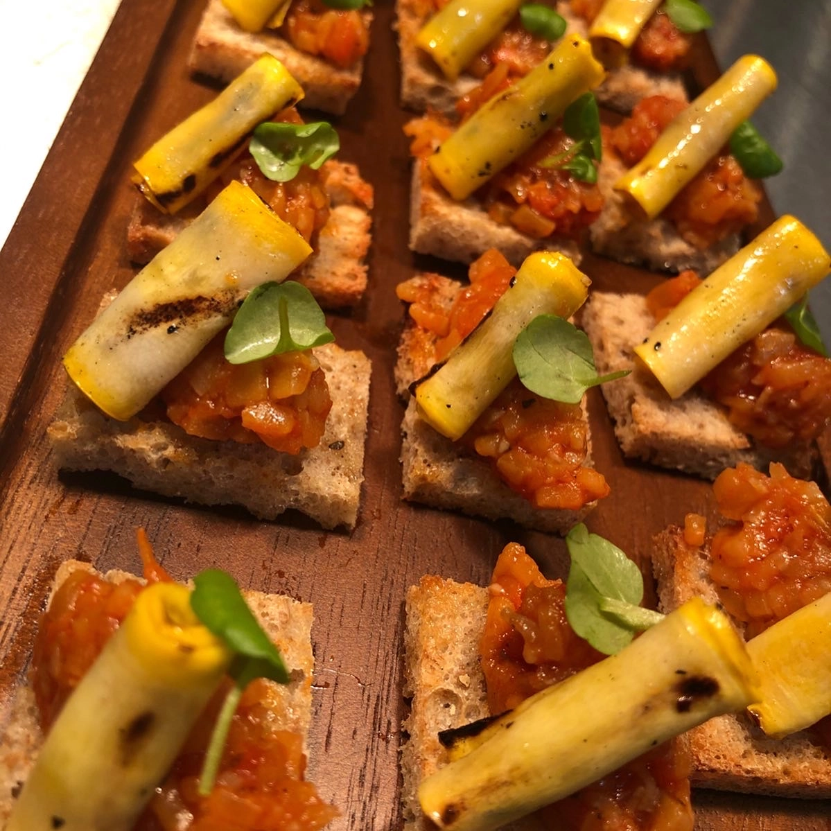 Yellow Courgette Ratatouille Crispy Sourdough (Ve)