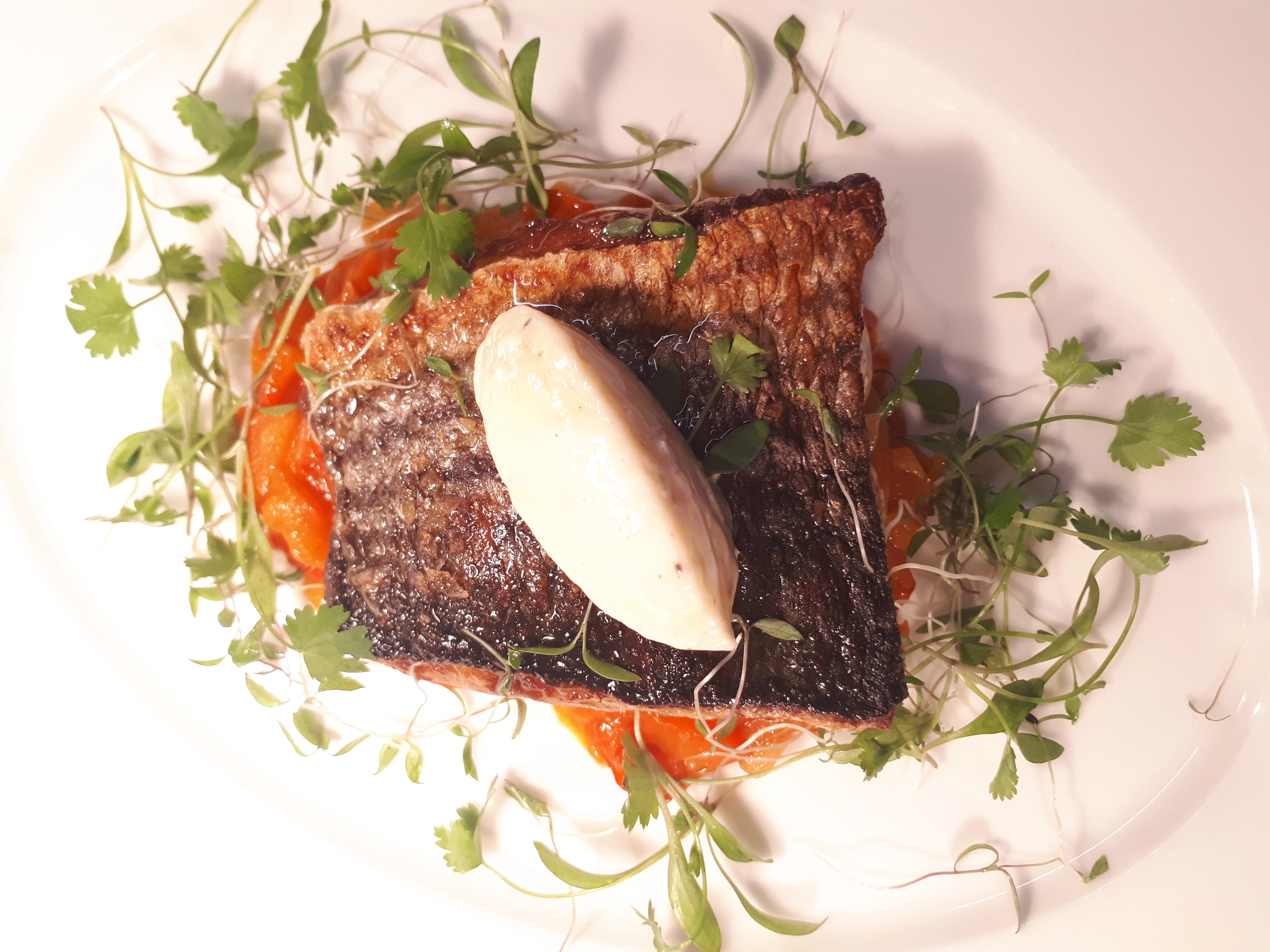 Pan Seared Wild Sea Bass