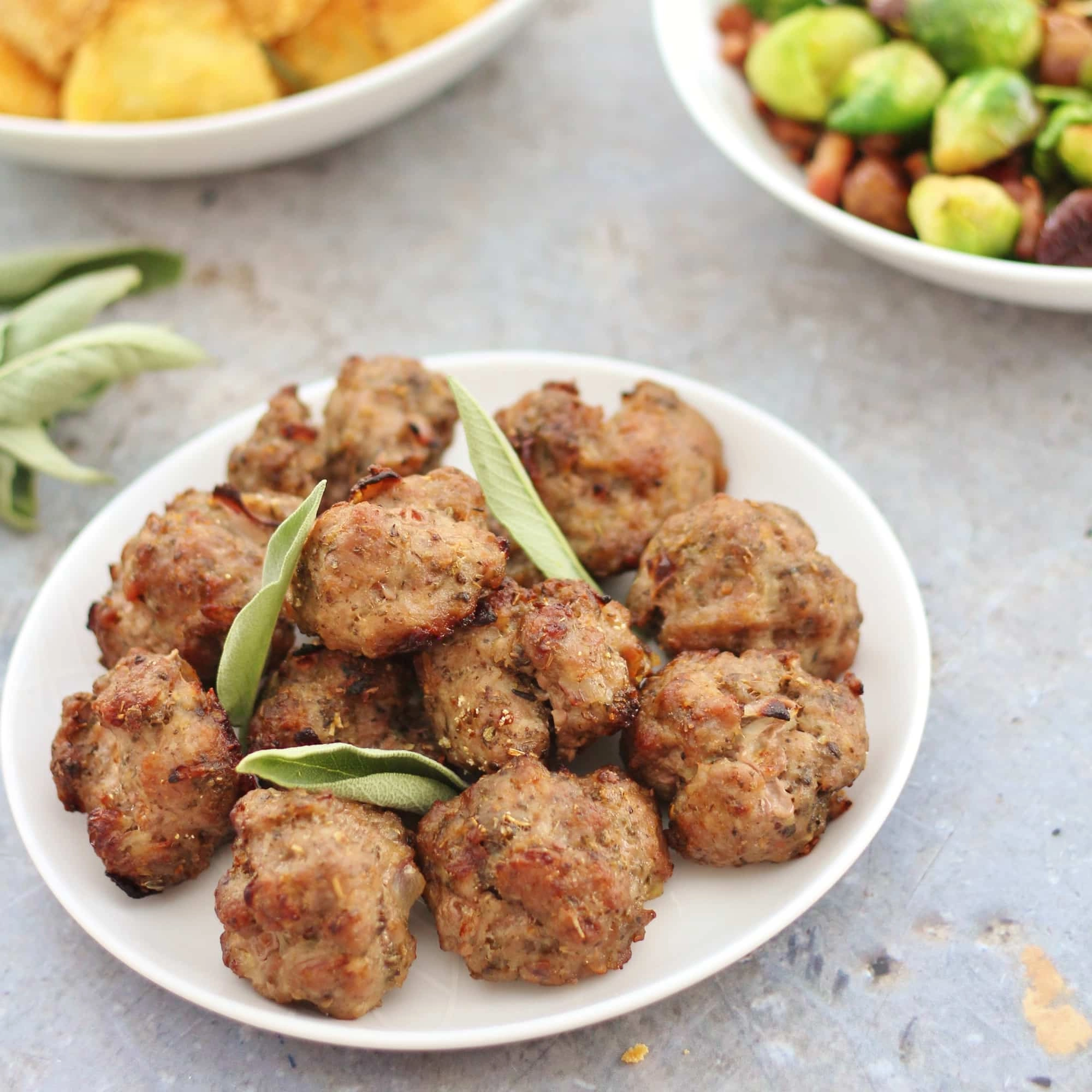 Pork And Sage Stuffing Meatballs.
