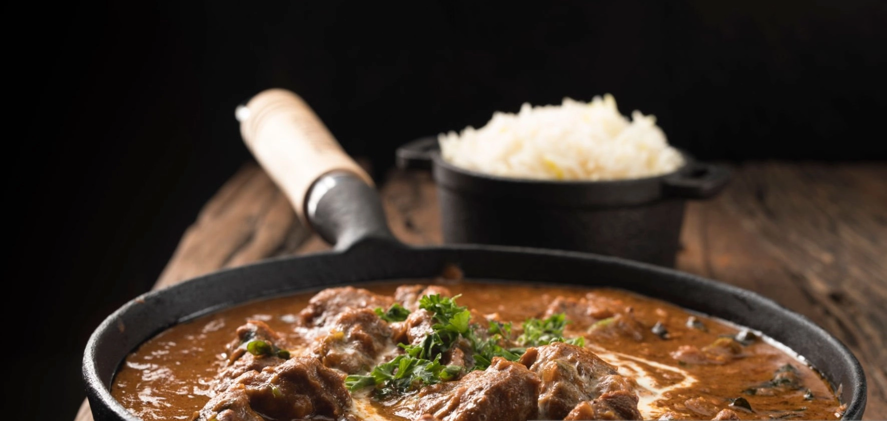Lamb Curry With Turmeric Rice And Wholemeal Wheat Chapati
