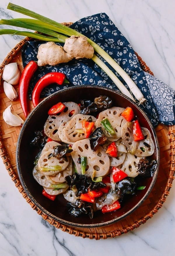 Stir Fried Lotus Root And Cloud Ear Mushrooms (Ve, Gf)