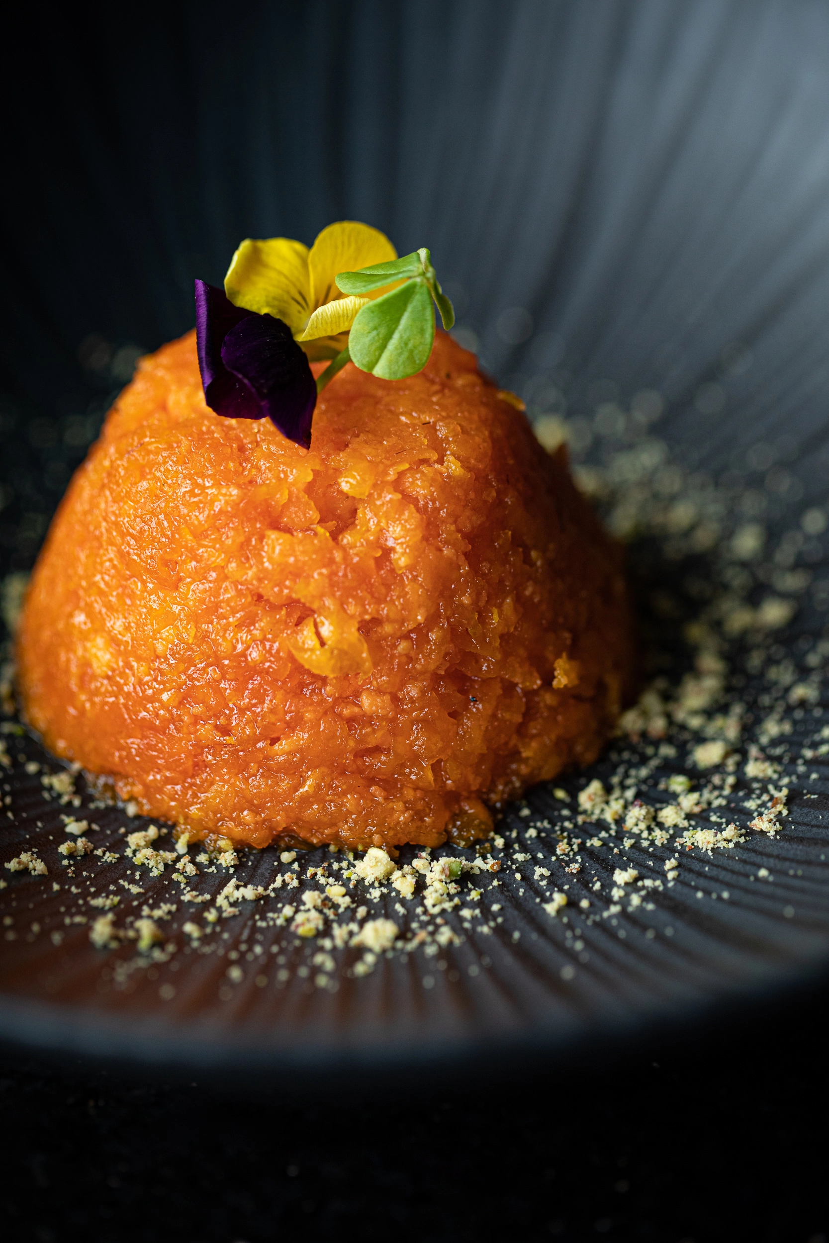 Gajar Halwa Served With Cream