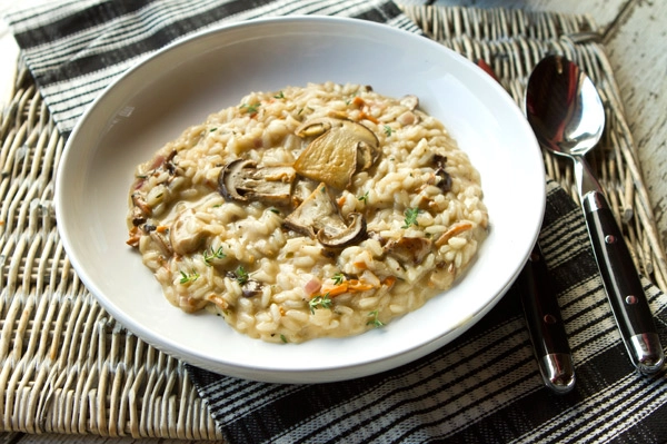 Risotto Mushroom And Mascarpone With Crispy Parmesan (V)