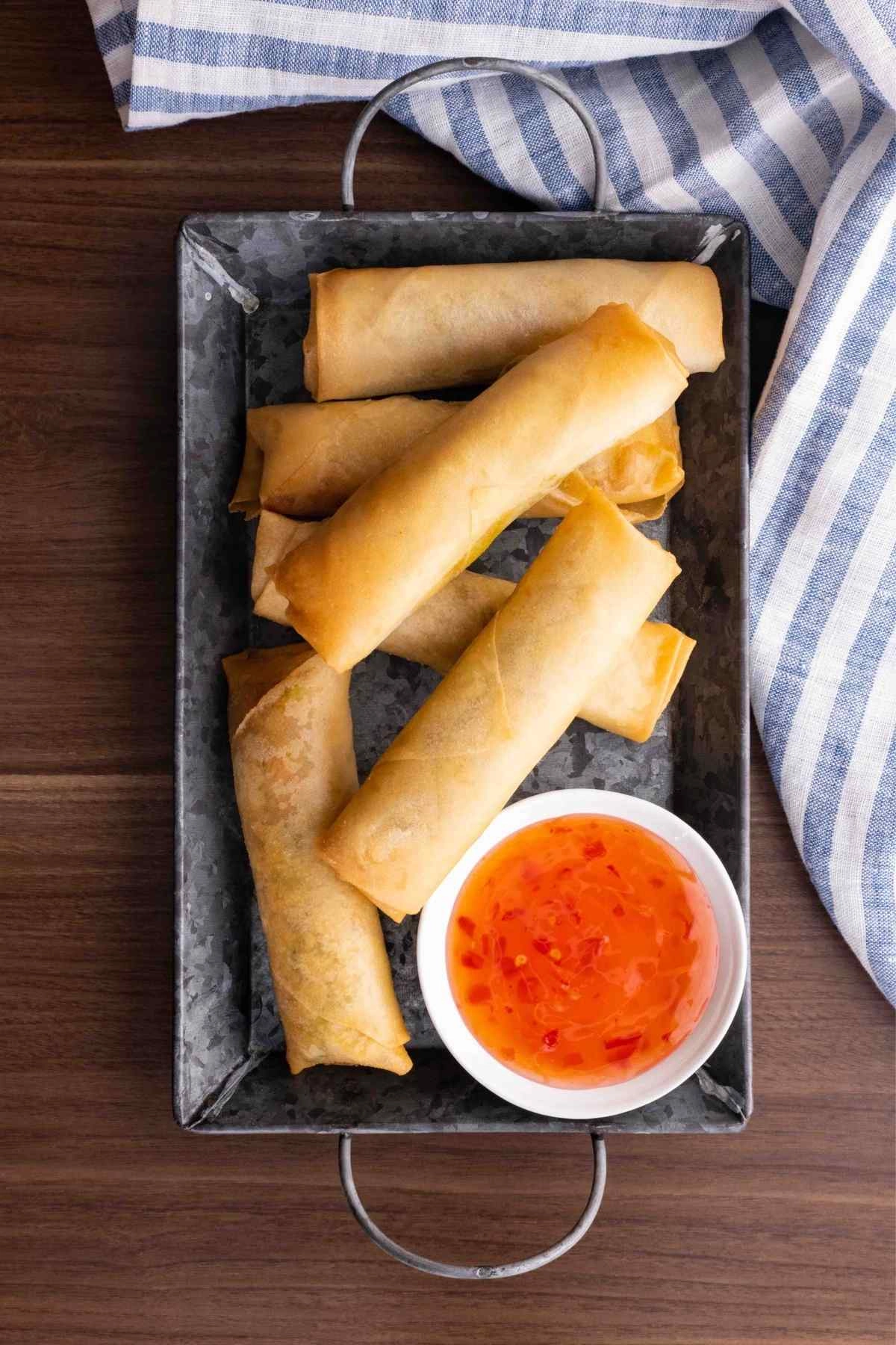 Duck Spring Rolls With Dim Sum Sauce