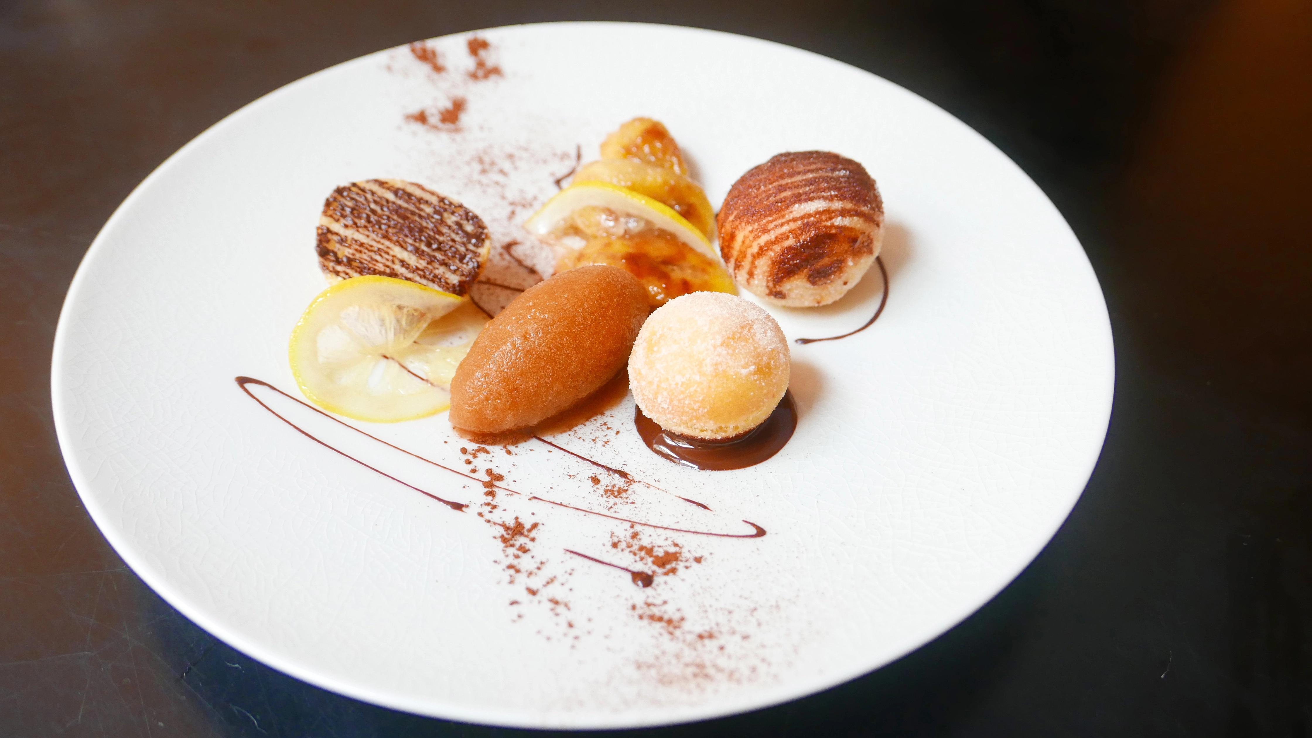 Caramelized Banana Beignet, Chocolate And Amaretto