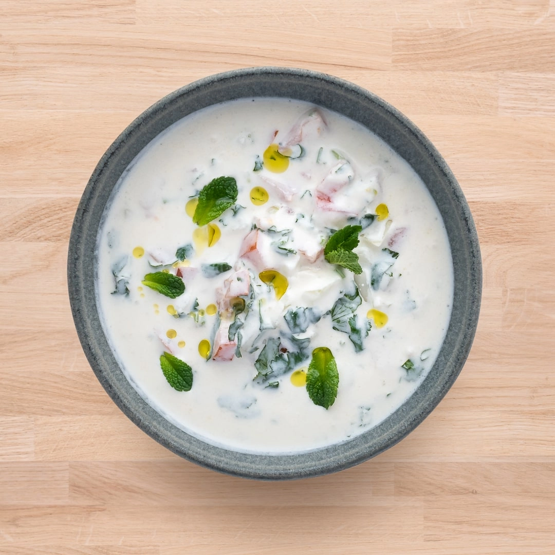 Tomato, Onion & Cucumber Raita