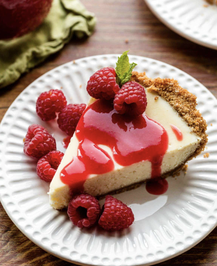 Raspberry Coulis Cheesecake