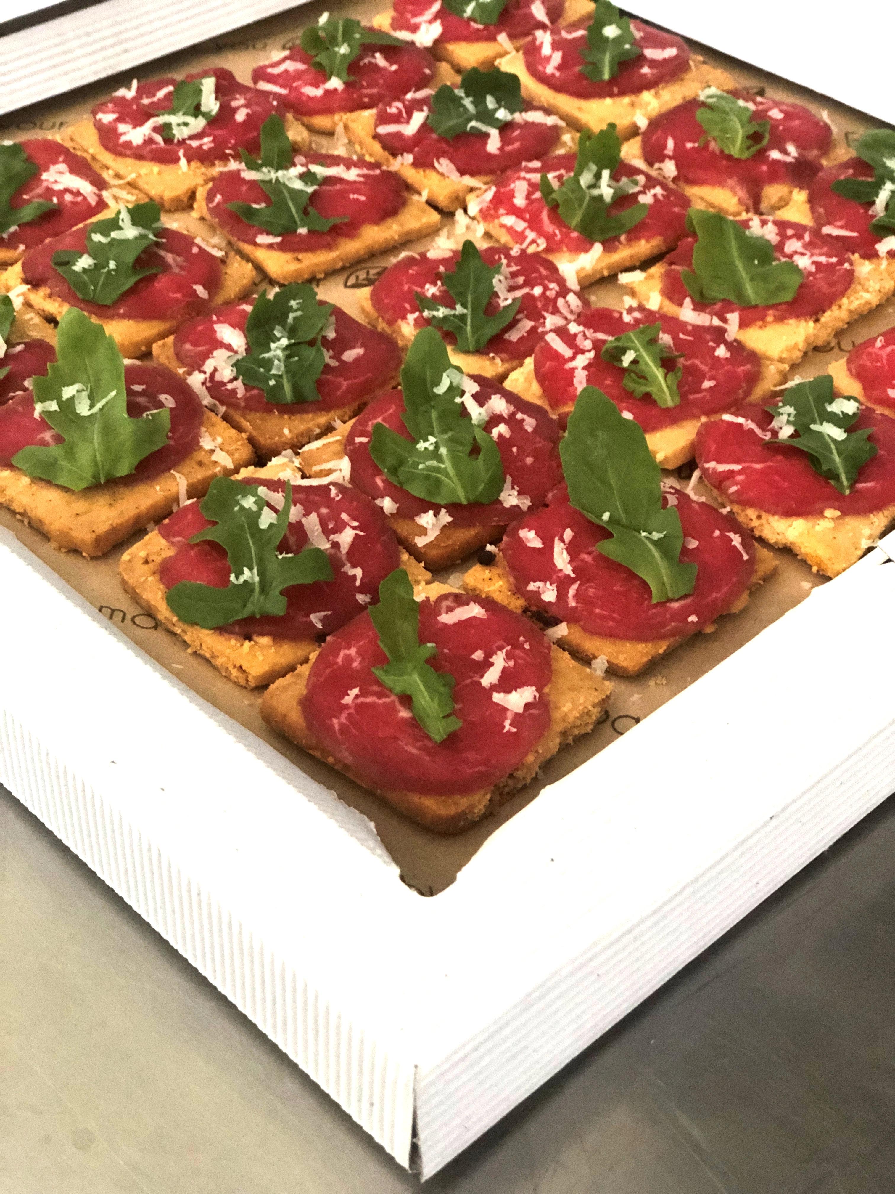 Beef Carpaccio On Parmesan Biscotti