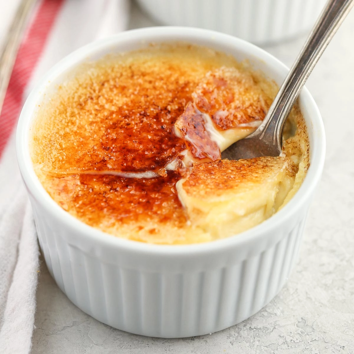 Rose Crème Brulee, Dried Raspberries & Almond Kulche
