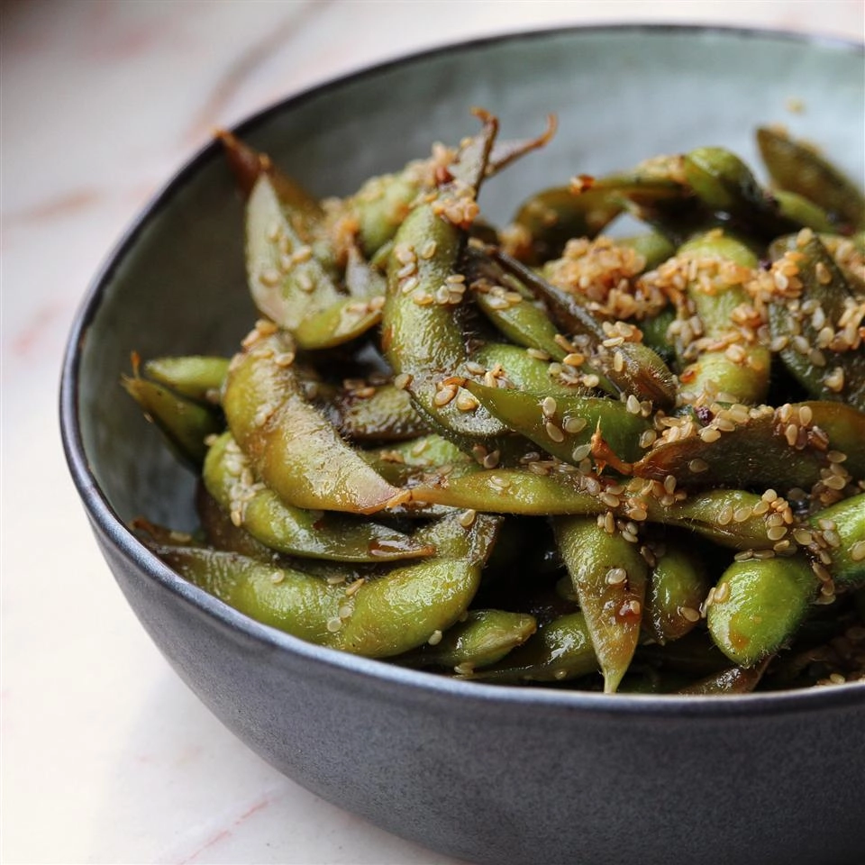 Edamame With Szechuan Peppercorns And Pink Himalayan Sea Salt (Ve)