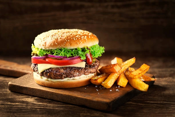 Beef Burger And Fries