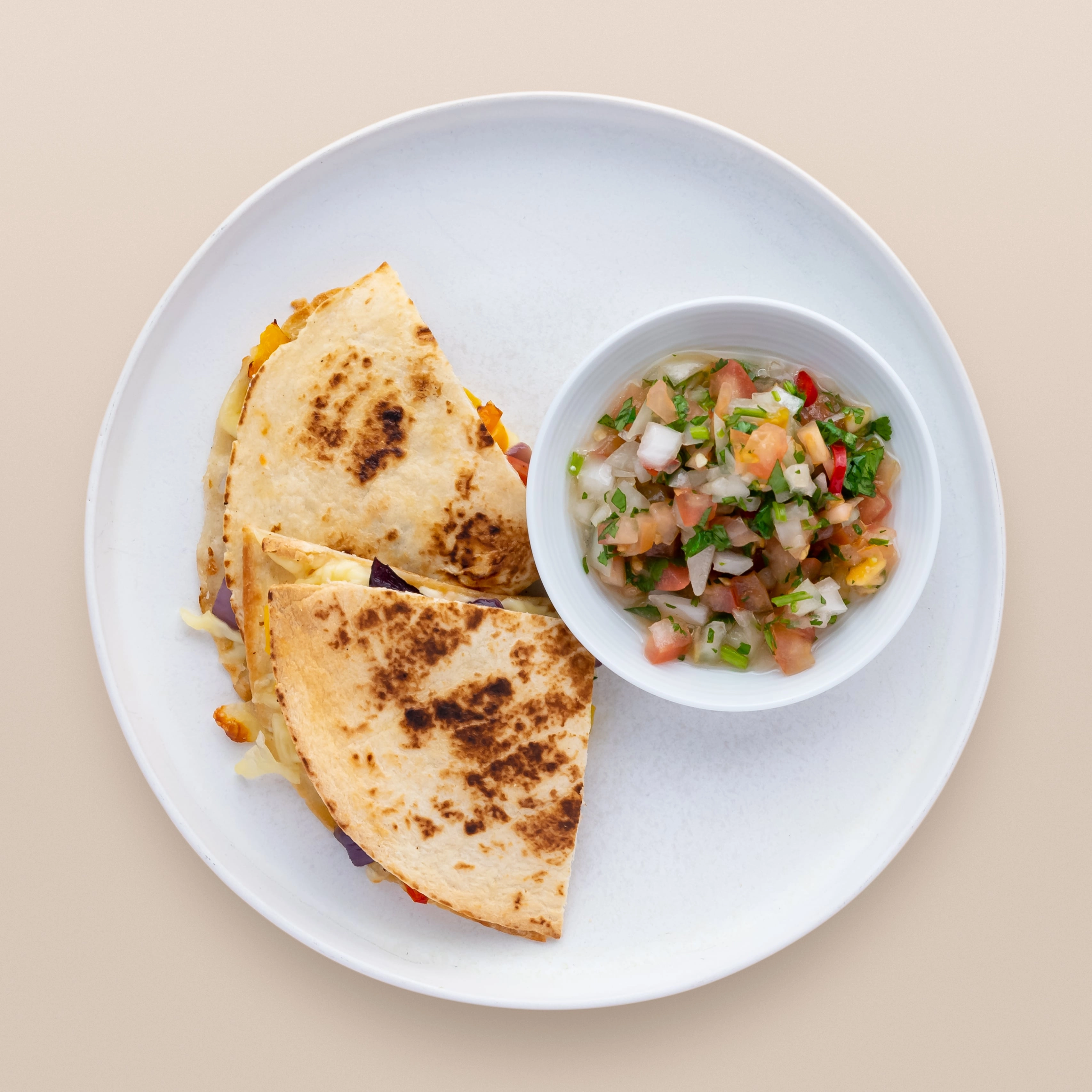 Quesadillas Con Vegetales Rostizados (V/Ve)