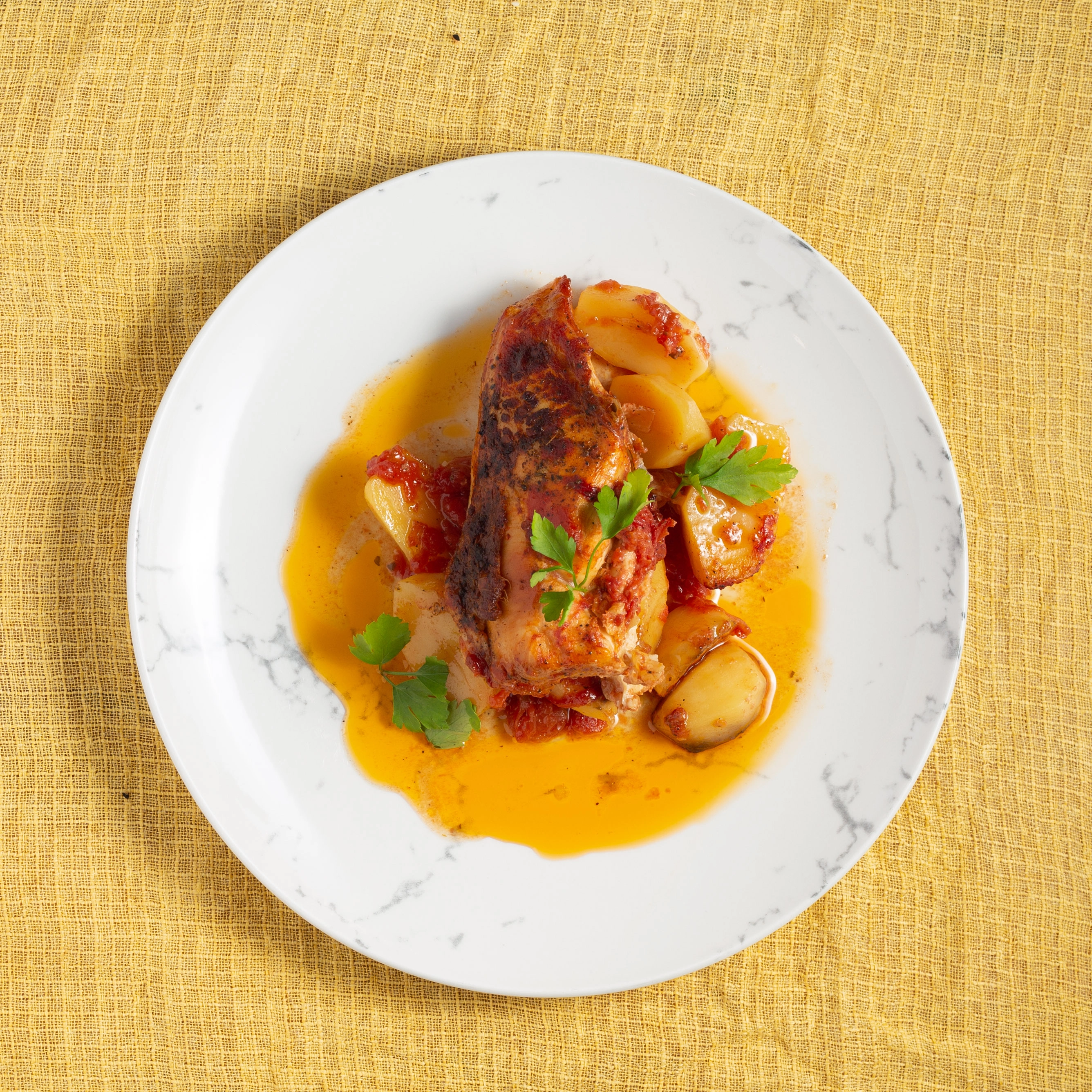 Clay Baked Chicken And Potato