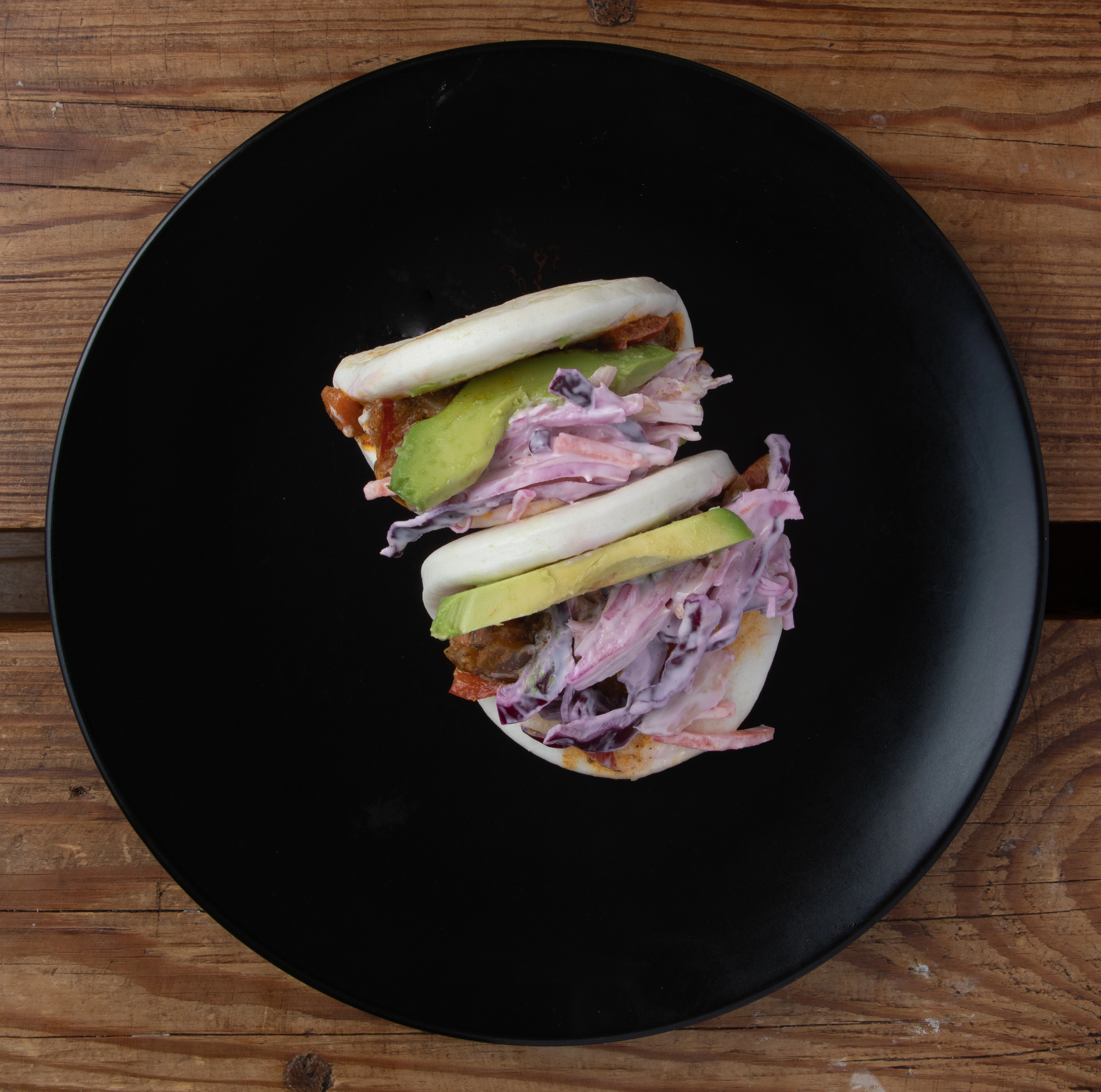 Vegetable Curry And Vegan Coleslaw Bao Bun