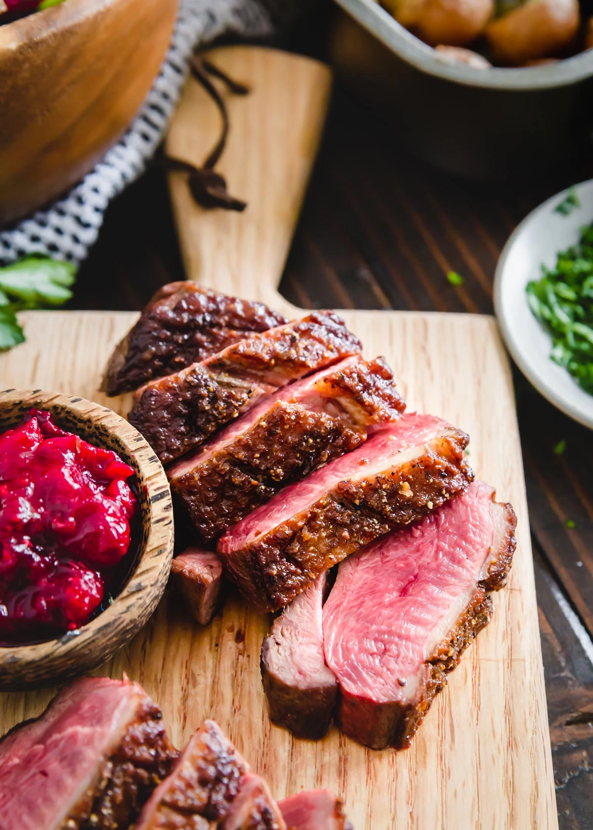 - Pan Roasted Pink Duck Breast
