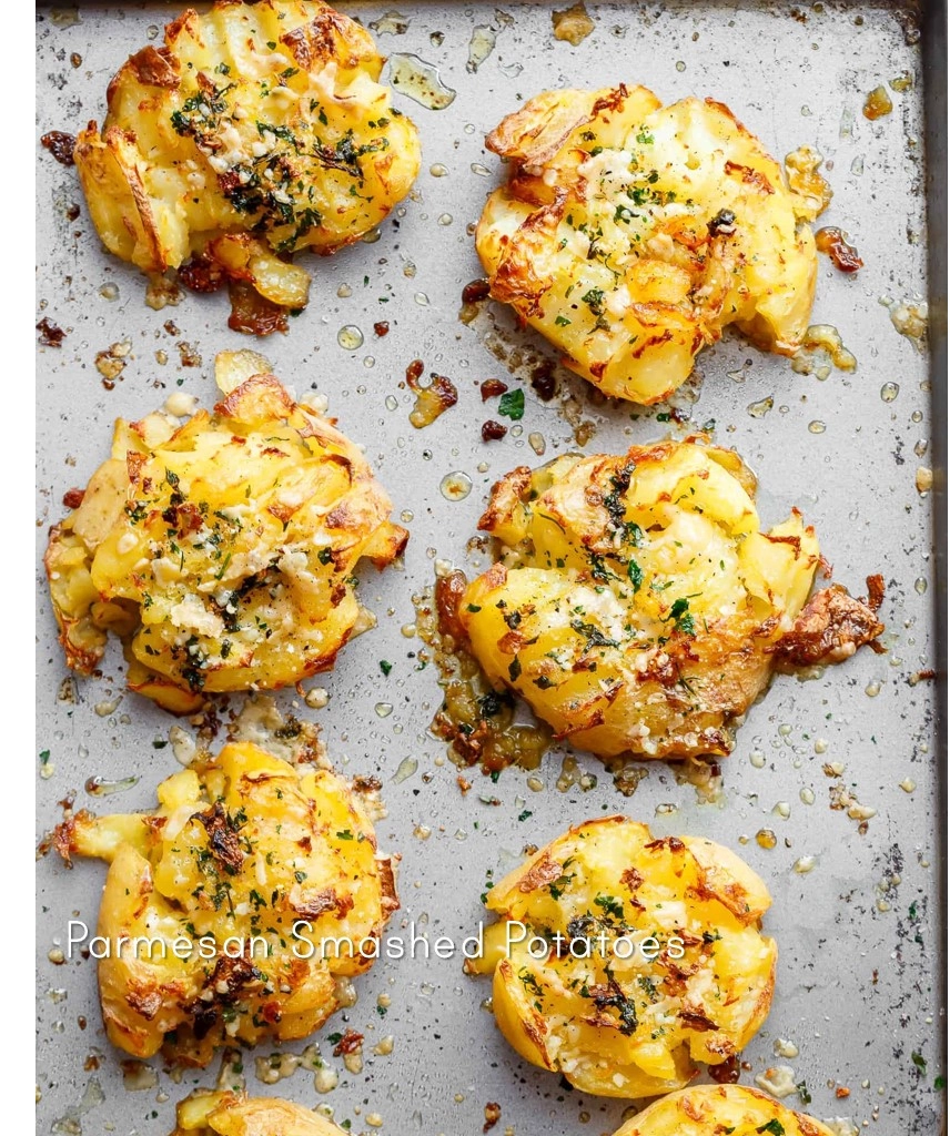 Parmesan Smashed Potatoes: