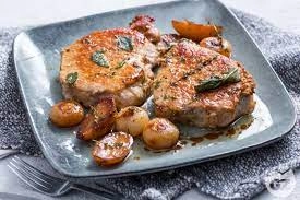 Pork Chops Marinated In Milk And Rosemary