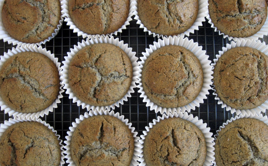 Banana And Black Sesame Mini Muffins