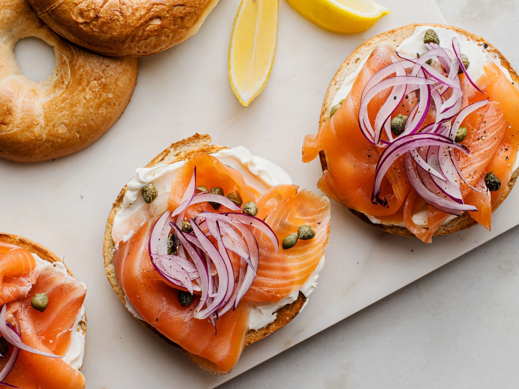 Smoked Salmon & Cream Cheese Bagels