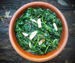 Steamed Spinach With Garlic And Chilli (Vg)