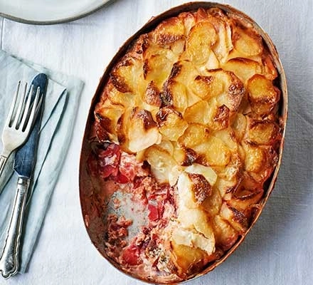 Potato, Fennel & Beetroot Gratin (V/Ve)