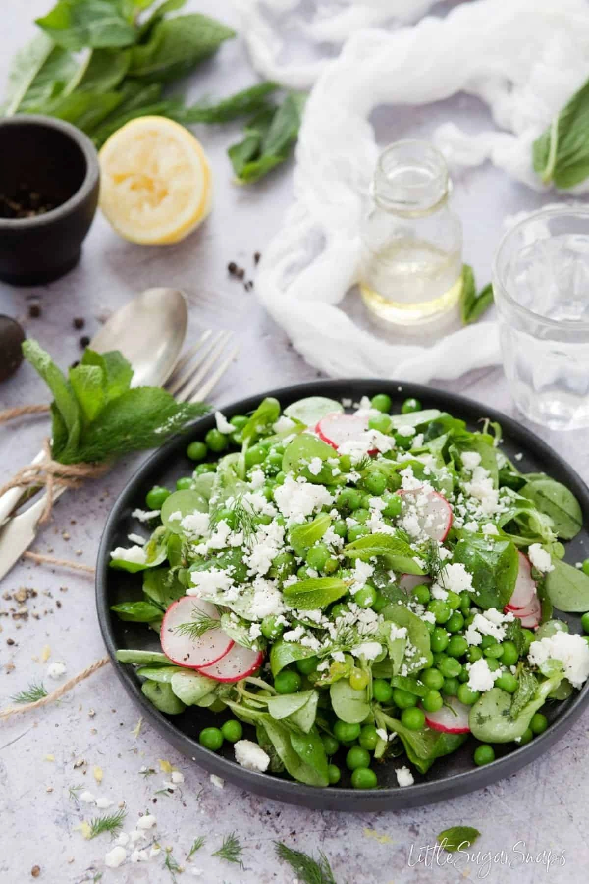 Minted Peas And Feta Cheese (V)