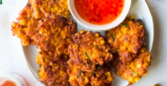 Thai Corn Fritters, Sweet Chili Sauce