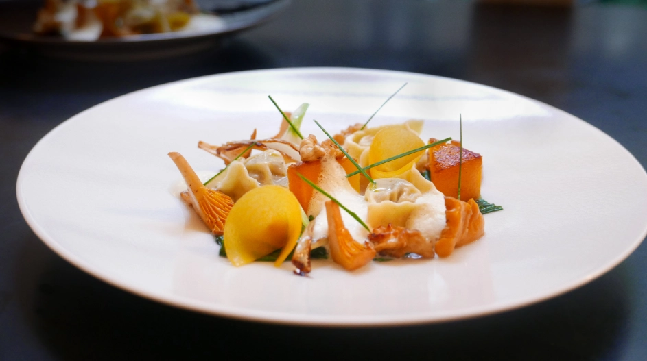 Butternut Squash Agnolotti, Fresh Walnuts And Wild Mushrooms