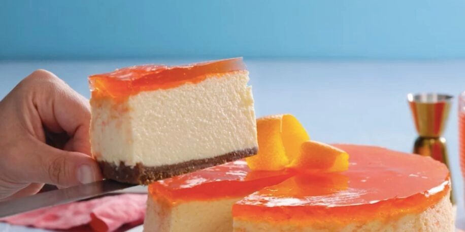 Aperol Spiritz  Cheesecake, Floral Meringue