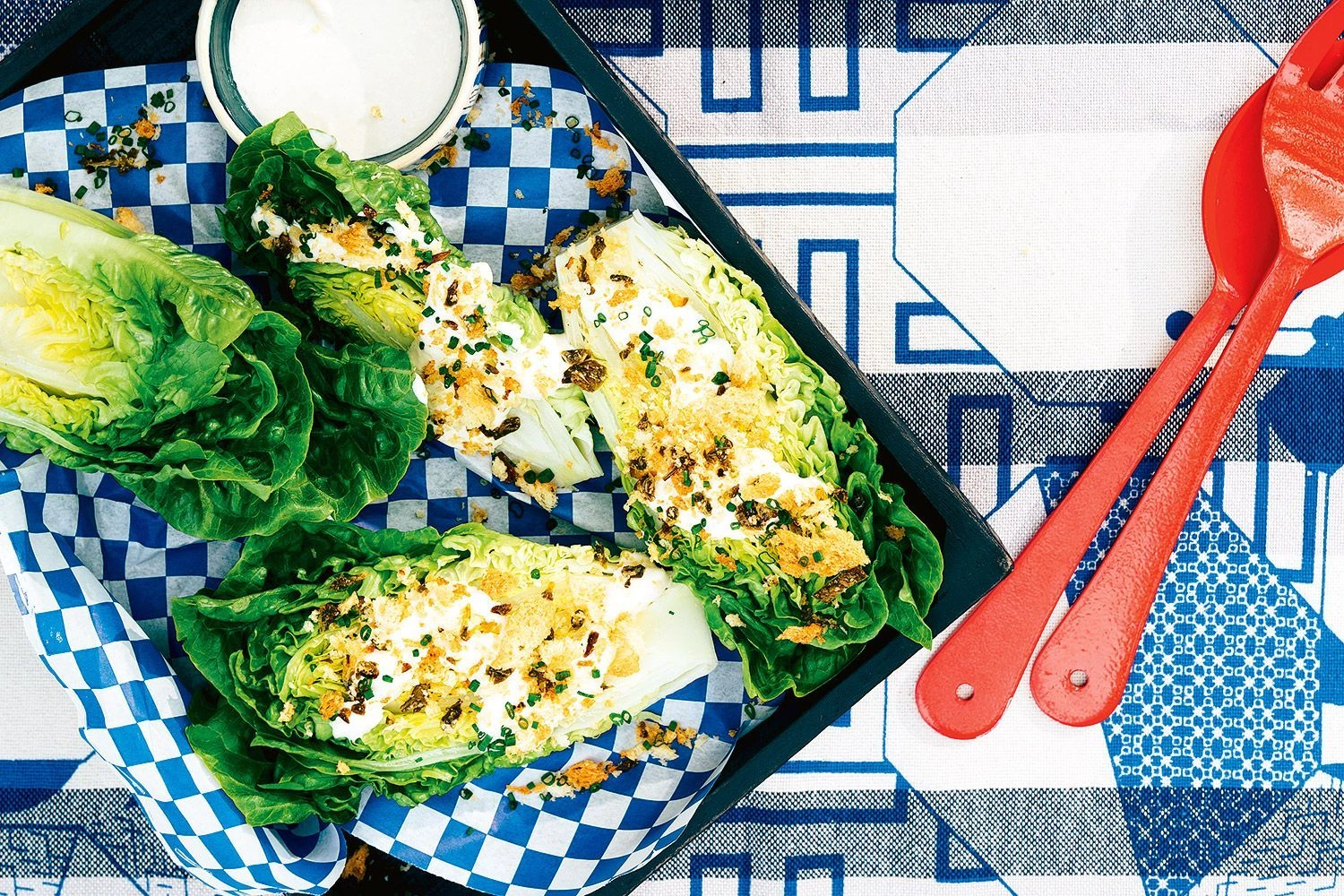 Cos Salad With Buttermilk Dressing And Jalapeno Crumb