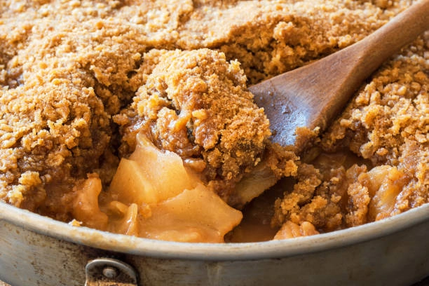 Spiced Apple Crumble With Vanilla Bean Ice Cream