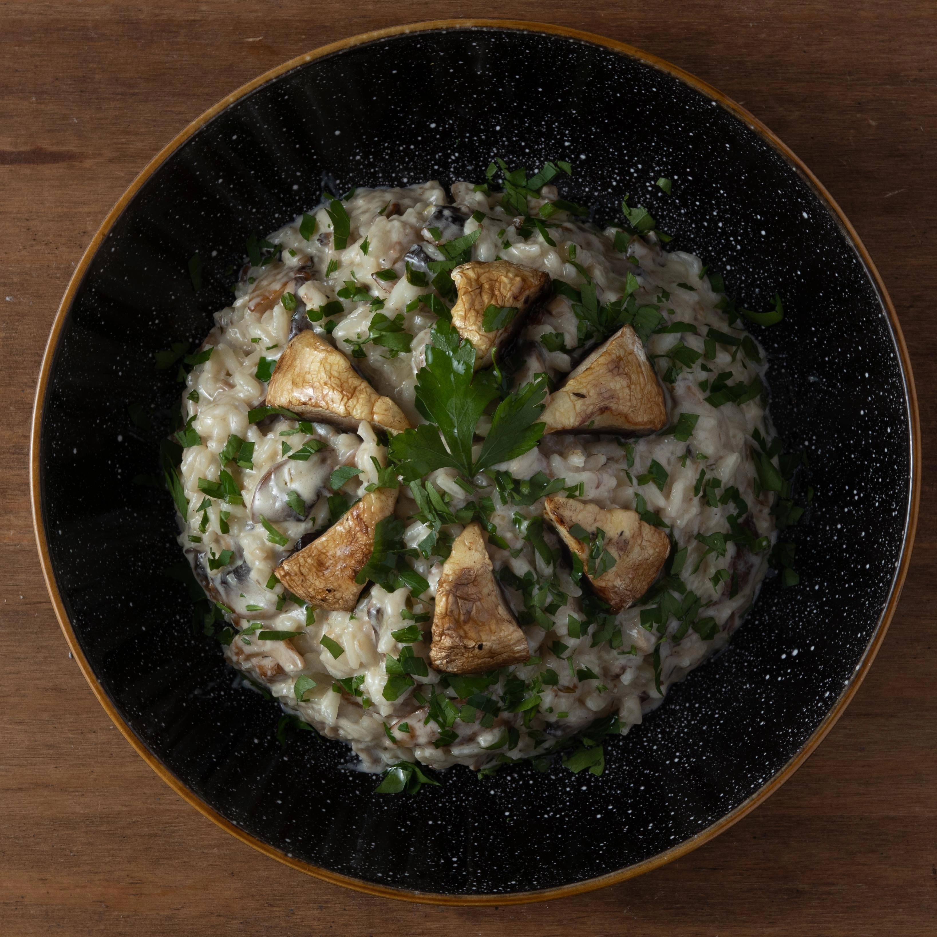 Green Risotto, Peas, Asparagus, Broccoli & Basil Pesto ( Ve)