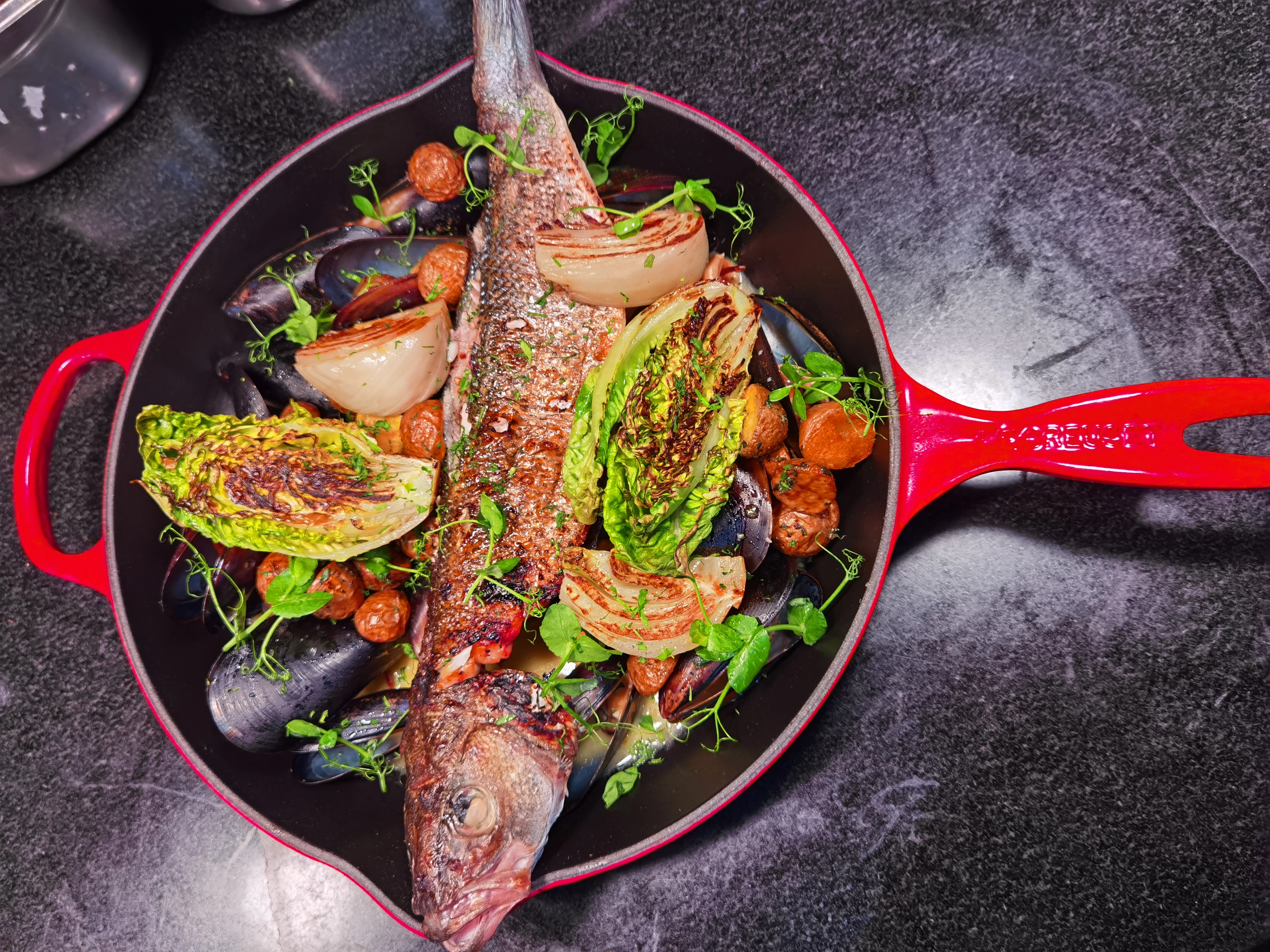 Roasted Whole Seabass 