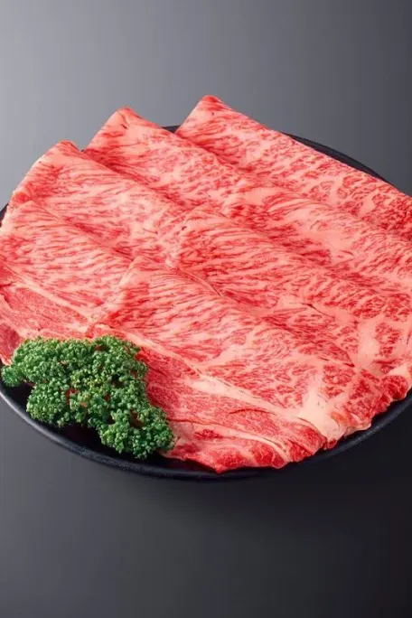Self Cooking On Table Top Bbq A5 Japanese Wagyu Chuck Sukiyaki Slices