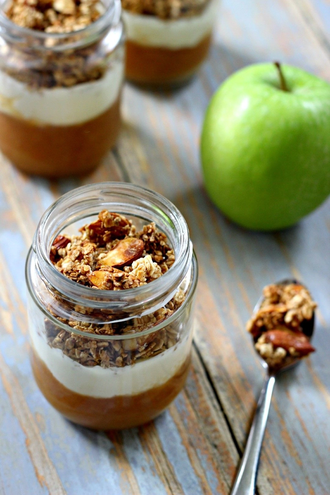 Apple Crumble Jars And Custard (V)