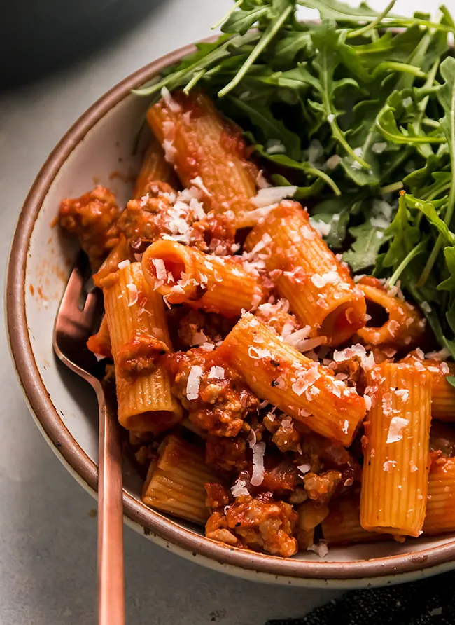 "Strozzapreti" Pasta With Spicy Tomato, `Nduja Calabrese, Sausage, Parmesan Cheese