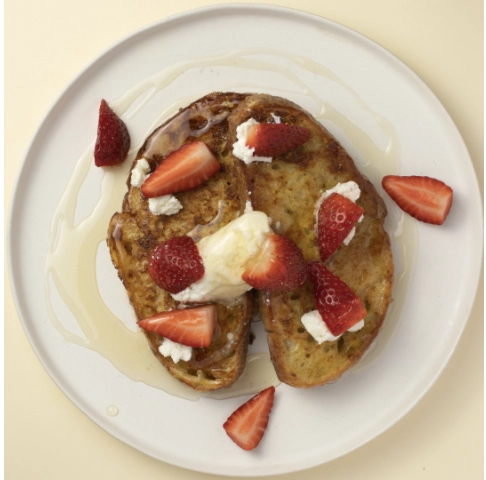 French Toast With Ricotta And Strawberries (V)