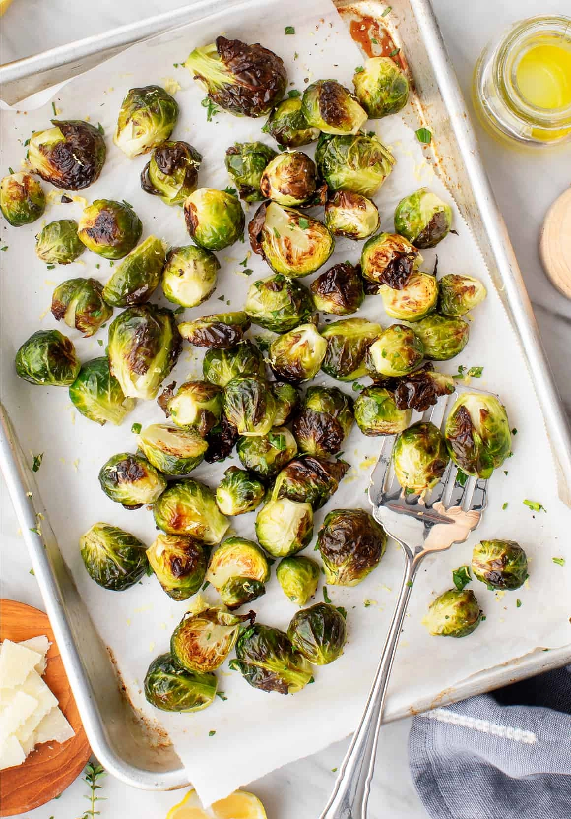 Pan Roasted Brussel Sprouts.