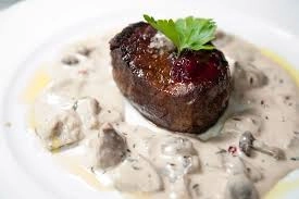 Fillet Beef Steak With Mixed Mushrooms Sauce And Truffle Oil Scent