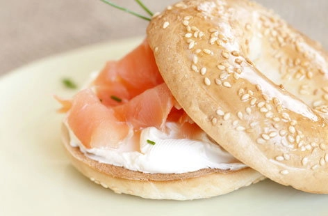 Smoked Salmon And Cream Cheese Bagel