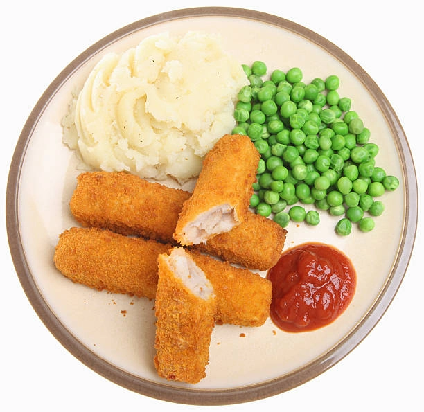 Fish Goujon, Mash, And Peas