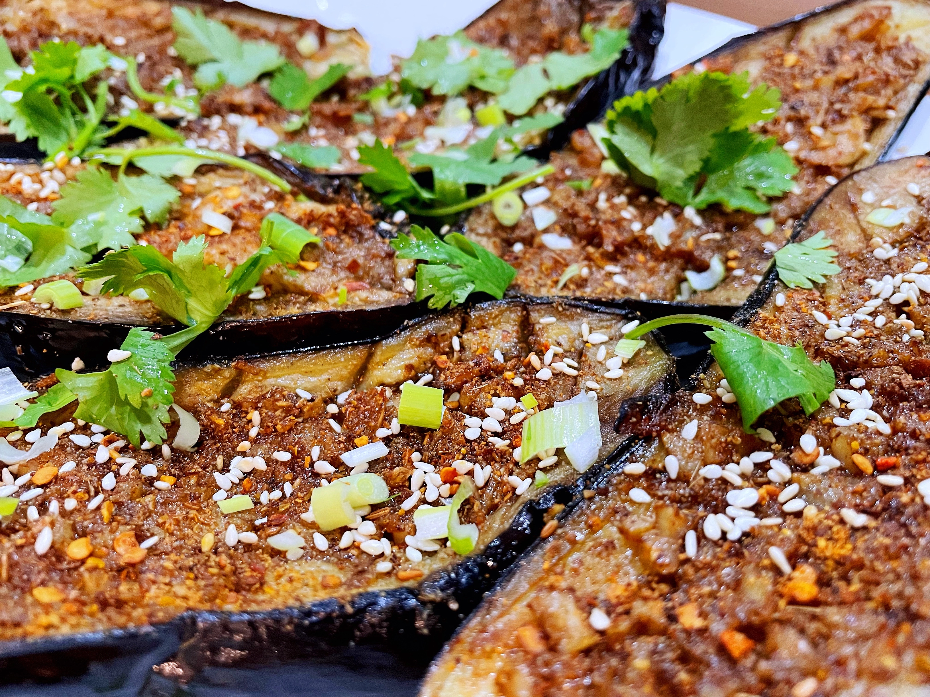 Grilled Firecracker Aubergine (V)