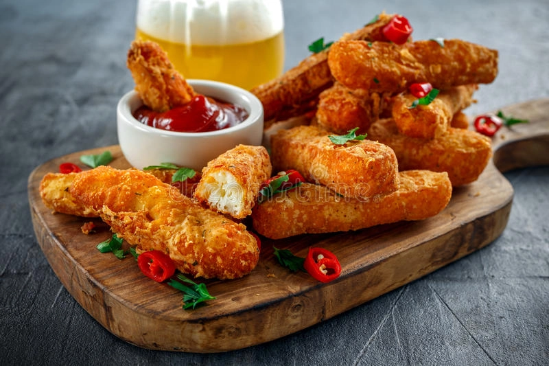 Grilled Halloumi Sticks (V)