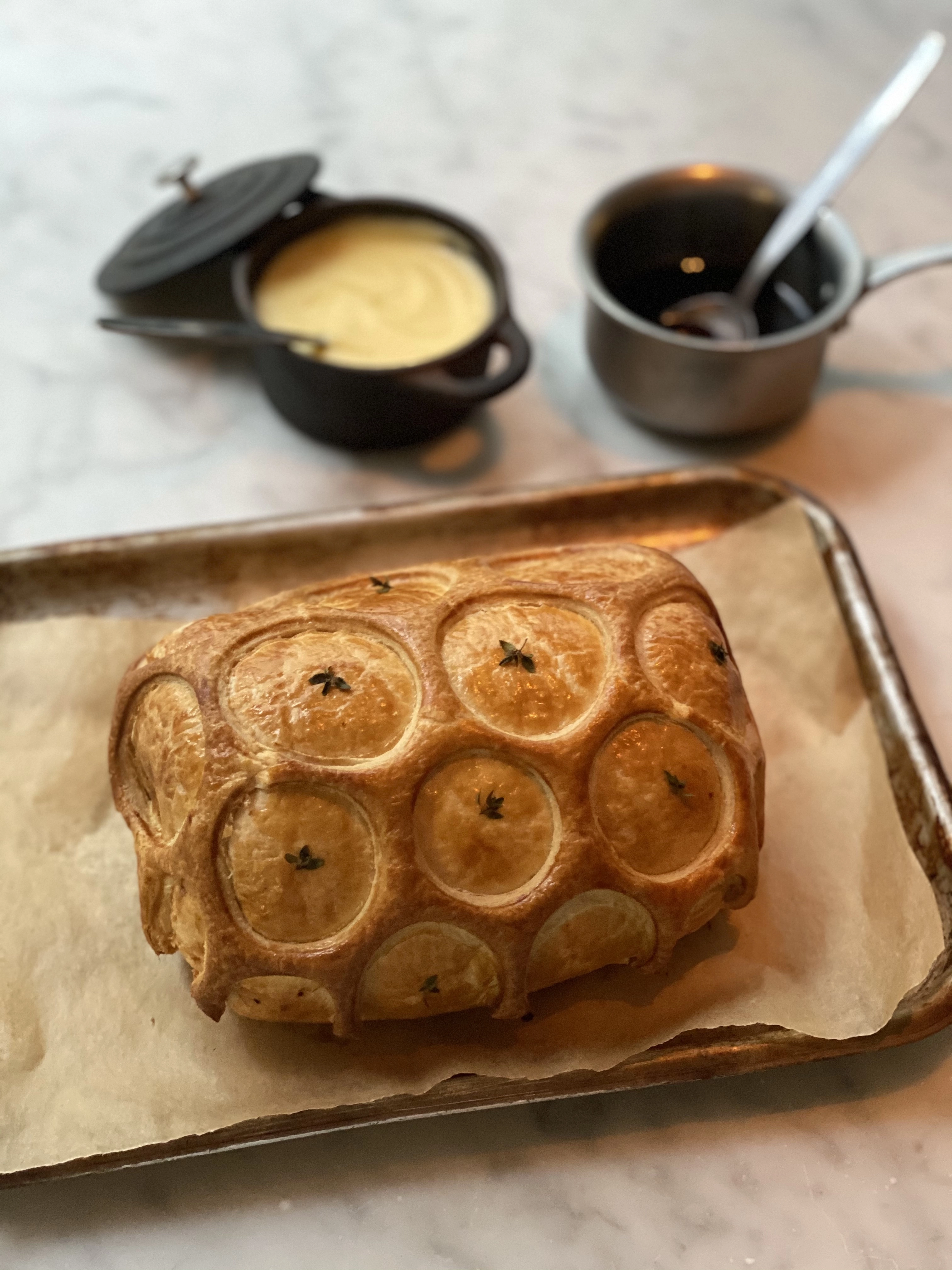 Beef Wellington With Choice Of Sides And Greens