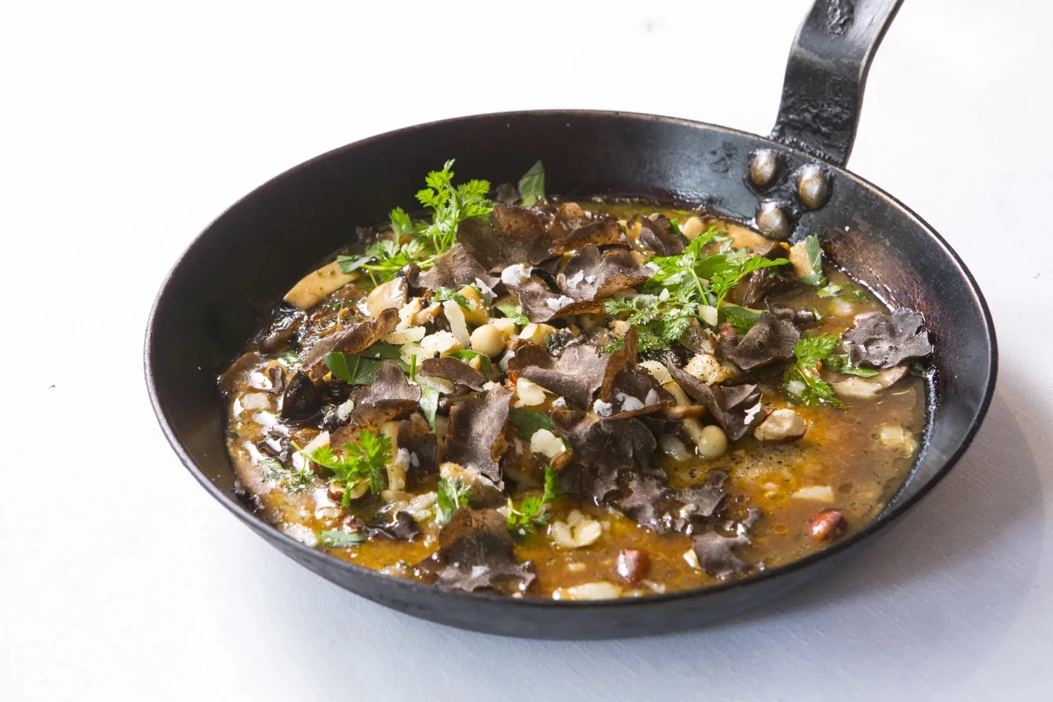 Wild Mushroom Raguot With Soft Black Polenta- (V) (Ve) 